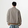 Nueva Chaqueta de Hombre Primavera 2025 Estilo High Street Americano Moda Masculina Genial Llamativa Corte Holgado Abrigo Maduro de Cuello Vertical