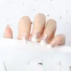 Manicure Fashionável Nude Branco Fresco, Adesivos de Unha Delicados com Ondulações, Unhas Usáveis de Atmosfera Elegante Vendidas Quentes Transfronteiriças