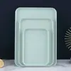 Bandeja de Paja de Trigo Juego de Té para el Hogar Bandeja para Taza de Té Bandeja Rectangular para Frutas Bandeja de Almacenamiento Bandeja para Piezas de Rompecabezas Infantiles