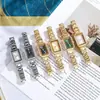 Relógio Quadrado Pequeno Mais Vendido Transfronteiriço para Mulheres, Relógio Moderno com Pulseira de Aço, Relógio Quadrado Simples para Mulheres, Relógio Quadrado Feminino de Nicho Levemente Luxuoso