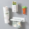 Estante Lateral Magnético para Refrigerador de Cocina Gancho Lateral de Almacenamiento Estante para Pañuelos Perforación Libre Película Conservadora Estante para Condimentos