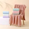 Caixa de Presente Peça Única com Estampa de Abacaxi Novo Coral Fleece Espessado Absorvente Toalha de Banho de Casal Adulto Toalha Grande