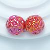 Bola de lana de color sólido AB colorida, pulsera DIY, horquilla, pendientes, material de cuentas, agujero recto, estrella de cinco puntas, accesorios de joyería