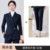 Azul marinho Temperamento Profissional terno Feminino 2024 Moda Outono Hotel Gerente Roupas de Trabalho High Sense Terno Jaqueta