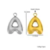 Colgantes de Acero Inoxidable con 26 Letras Inglesas de Burbuja Pulido al Plasma Accesorios de Joyería de Letras para Collar Pulsera DIY