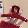Pinza roja Ankora con diseño de tiburón grande para el cabello, accesorio para la nuca de mujer 2024, de alta gama.