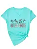 Talla Extra 100 kg Camiseta de Verano para Mujer, Corte Holgado, Cuello en V, Manga Corta, Top Elegante y Versátil
