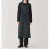 Delantal Cruzado para Comercio Exterior Estilo Japonés y Coreano que Cubre la Cadera para Jardinería y Cocina, Estilo Nórdico, Moda Minimalista Japonesa, Ropa de Trabajo Unisex