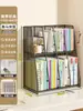 Estantería de Escritorio Simple Vertical en Capas Soporte para Libros Organizador de Almacenamiento de Libros Estudiante Dormitorio Escritorio de Oficina Estante de Almacenamiento