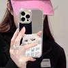 Funda de Teléfono Divertida y Linda con Emoticonos de Mascotas y Espejo para iPhone18Pro Cachorro y Gato Lindos Funda de Teléfono con Espejo