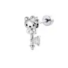 Unhas Ossinho de Gato Kt Fofas, Brincos Parafusados de Osso da Orelha de Aço Titânio Doces, Unhas Ossinho de Orelha Kawaii, Brincos Piercing de Nicho Rosa
