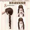 Xingcheng Peluca Lolita Japonesa para Mujer Doble Cola de Caballo Flequillo Rizado Romano Cabello Largo Rizado Diario Dulce Set de Peluca JK