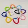 Directo de fábrica cuerda de resorte para llavero de plástico color gelatina cadena de resorte para llavero correa de bolso cuerda para tarjetero