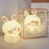 Nova Luminária de Coelho Fofa Atacado Barraca de Feira Noturna Brinquedo Luminoso Lâmpada de Atmosfera Cartoon Criativa Lembrança