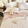 Cubrecama de Modal Tencel de Doble Cara Coreano Pieza Única Verano Refrigerante Lyocell Tatami Cubrecama Lavado a la Arena Juego de Tres Piezas
