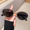 Óculos de Sol Retrô de Metal Europeus e Americanos, Estilo Popular com Hastes Únicas de Acetato, Proteção UV, Óculos de Sol Polarizados Tendência 2347