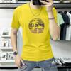 Camiseta de Manga Curta Masculina Gola Redonda Verão Tendência Moda Casual Versátil Estampada Meia-manga Roupa Masculina Slim Fit Bonita