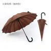 Guarda-chuva longo de 16 varetas, guarda-chuva automático reforçado para duas pessoas, guarda-chuva resistente ao vento, presente masculino, guarda-chuva de cabo reto para chuva e sol, com impressão de logotipo