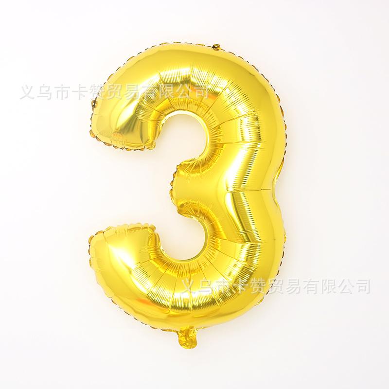 32寸胖版金色数字3