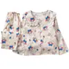 Pijamas para Niñas, Niños Medianos y Grandes, Estilo Princesa de Encaje de Primavera y Otoño, Manga Larga, Dibujos Animados, Lindo, Conjunto de Ropa para el Hogar