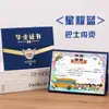 Certificado de Graduación Creativo de Jardín de Infancia de Cuero Rojo y Azul Se Puede Colocar en la Mesa con Fotos de 8 Pulgadas, Páginas Interiores Personalizadas e Impreso Zxwh