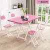 Mesa Larga Plegable Personalizada por el Fabricante Mesa Larga para Puesto Exterior Mesa de Comedor para Apartamento Pequeño del Hogar Mesa de Comedor Simple para Casa de Alquiler