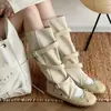 Sandalias de ballet desmontables de doble uso con diseño único 2026 primavera-verano nuevas botas largas con hebilla de cinturón que aumentan la altura caladas