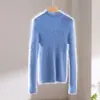 Suéter de Cachemira Consinee Base de Punto para Mujer con Interior Cepillado Cuello Semialto Seda Ajuste Delgado