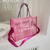 Cross-border verão transparente Jelly Bag grande capacidade Bag mulheres nova moda Tote Bag All-match ombro Crossbody Bag