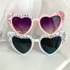 Gafas de sol para novia Jinjia BRIDE Moda Strass novia Letra Perla Corazón de Melocotón Gafas de Sol para Despedida de Soltera de Mujeres