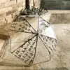 Guarda-chuva Transparente com Design de Gato Branco, Totalmente Automático, Estilo Anime, Manual, Fofo, Alto Valor Estético, Dobrável, para Influenciadoras Femininas, Crianças, Desenhos Animados, Estudantes