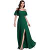 Amazon 2026 Inverno Novo Vestido de Madrinha com Alças, Fashion e Elegante, Efeito Emagrecedor, Ebay Vestido de Noite Sexy com Fenda