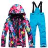 Nuevo Traje de Esquí para Niños Traje para Niñas Niños Medianos y Grandes Traje Exterior Engrosado Pantalones Cálidos de Invierno