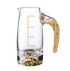 Dispensador de Vino Blanco de Cristal de Alta Gama Jinshan con Lámina de Oro y Escala Set de Vino Espeso Fábrica de Hogar al por Mayor