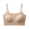 Chaleco Sin Rastro para Mujer Ropa Interior Invisible con Almohadilla en el Pecho Cobertura Anti-Brillo Tubo para Glándula Mamaria Sujetador Integrado Camisola Integrada