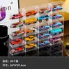 Soporte de Exhibición para Maquetas de Coches de Aleación 1:64 Hot Wheels Domeka Escalera Caja de Almacenamiento Transparente Estante de Almacenamiento Multicapa