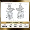 Pendientes de Plata S925 para Mujer, Estilo de Moda Nuevo de Nicho, Pendientes de Mariposa Gota de Agua Microincrustados, Diseño Simple, Accesorios Elegantes y Versátiles