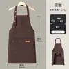 Avental impermeável de alta qualidade com impressão de logotipo personalizado, especializado para vestuário de trabalho de catering, cozinha, loja de chás e cafés