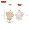 Série Qk126 Pingente de Diamante com Gotejamento de Óleo Desenho Animado Acessórios para Joias de Liga de Zinco DIY Brincos Brincos Pulseira Pingente Lote