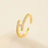 Anillo de Zirconia con Letra H de Diseño Único y Exquisito, Anillo de Moda Estilo Europeo, Regalo de Compromiso, Anillo Entrelazado con Incrustaciones de Diamantes