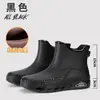 Tênis brancos clássicos para exportação, sapatos de borracha masculinos, galochas de chuva da moda para uso externo, sapatos de borracha unissex estilo esportivo para uso externo, sapatos para pesca e vadeio