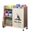Estantería Móvil para Equipos de Fitness en Casa, Estantería para Guardar Equipos de Estudio de Yoga, Estantería de Almacenamiento Multifuncional