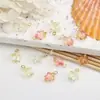 Colgante de pentagrama de material de vidrio, estilo de colgante único, pasador de bola de cuentas opcional, joyería de cuentas DIY, accesorios de estrella, piezas pequeñas