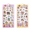 Pegatina Auténtica de Gusano Osito 3D Relieve Estéreo Dibujo Animado Infantil Niña Gema de Cristal Decoración para Funda de Teléfono Móvil