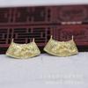Yiwu Gold Ray color dorado chapado doble agujero impresión de narciso forma de abanico pequeño colgantes coronas todo collar accesorios para tocado B540