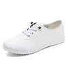 Sapatos de mola outono transfronteiriços femininos transfronteiriços Sapatos brancos sola macia sapatos de camada única sapatos de mãe comércio exterior casuais sapatos de couro femininos 41