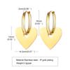 Aretes mujer aretes acero inoxidable forma de corazón aretes oro aretes amor mujer ED-478
