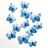PY3051 Decoración navideña 3D estéreo textura copo de nieve azul pegatinas de mariposa fondo para el hogar pegatinas de pared decorativas DIY
