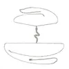 Nueva Cadena de Pecho de Serpiente con Pedrería Europea y Americana Sexy Moda para Discoteca Cadena Corporal Simple para Bikini Joyería de Pecho para Mujer