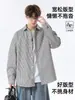 Camisa de Manga Larga con Rayas Retro de la NASA Primavera y Otoño 2025 Nueva Suelta Casual Adolescente Hermosa Camisa Chaqueta